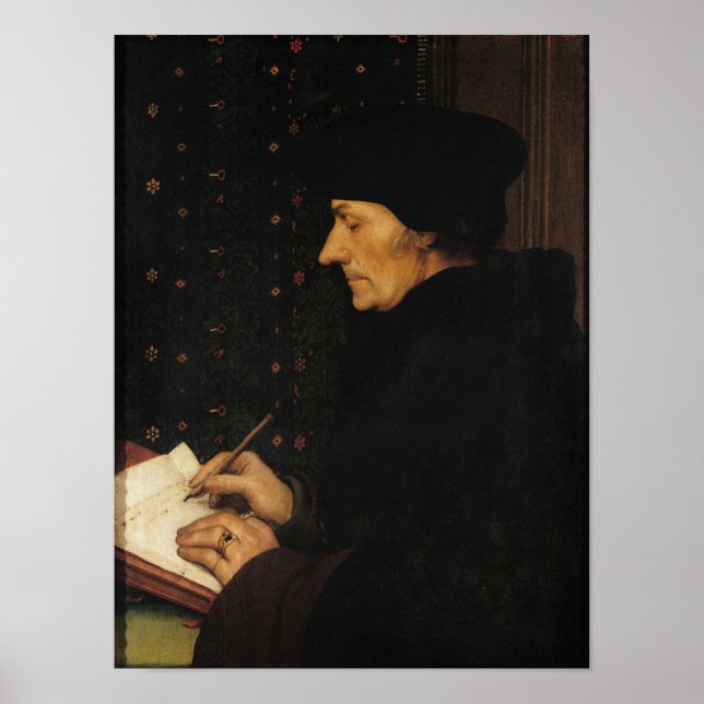 Póster Retrato de Desiderius Erasmus (Frente)