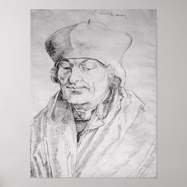 Poster Retrato de Desiderius Erasmus 1520 (Frente)