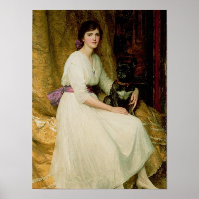 Póster Retrato de Dorothy Dicksee (Frente)