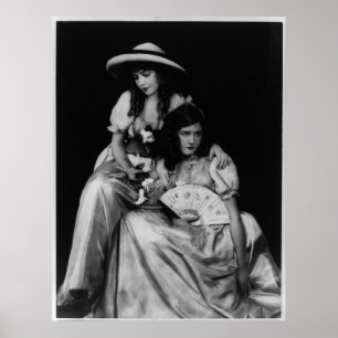 Póster Retrato de Dorothy e Lillian Gish