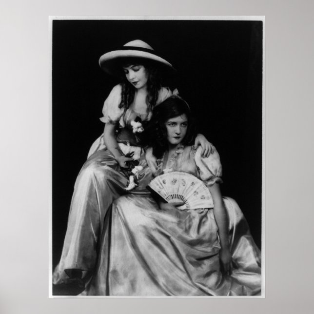 Póster Retrato de Dorothy e Lillian Gish (Frente)