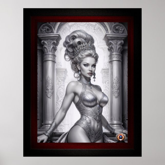 Poster Retrato de Drusella Arkaevis Arte AI por Xzendor7 (Frente)