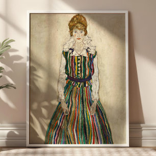 Poster Retrato de Edith por Egon Schiele Fine Art