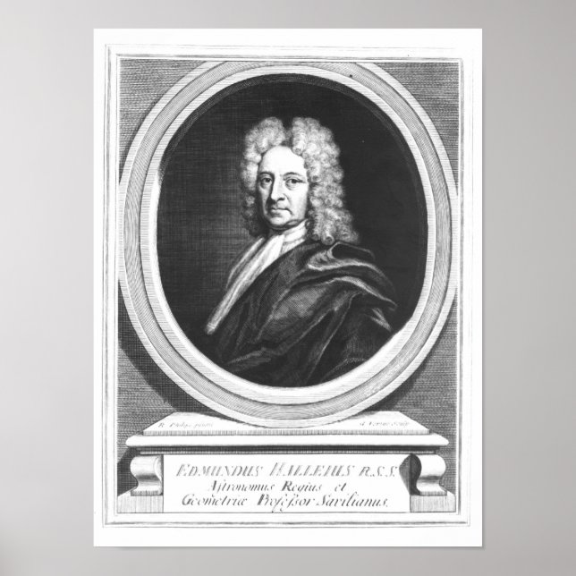 Poster Retrato de Edmond Halley (Frente)