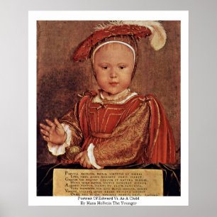 Póster Retrato de Edward Vi. Como uma criança