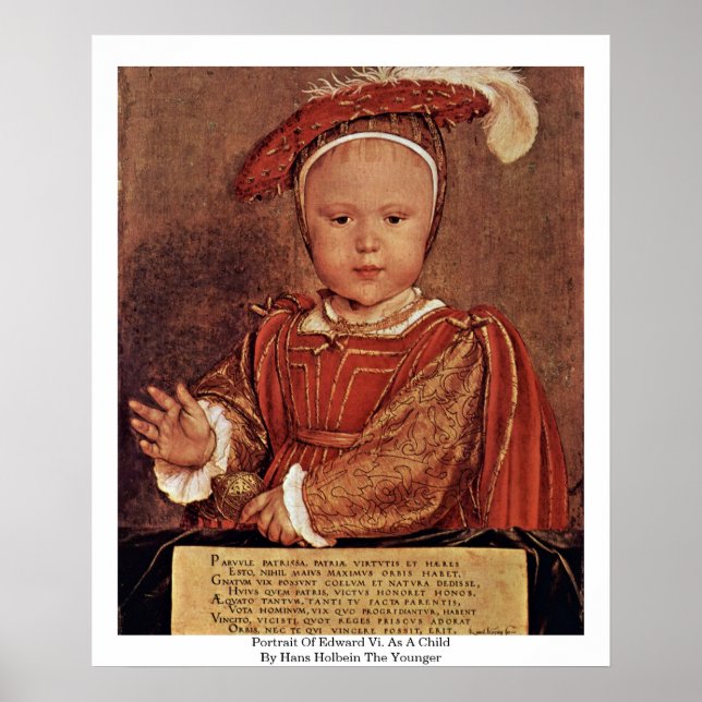 Póster Retrato De Edward Vi. Como Uma Criança (Frente)