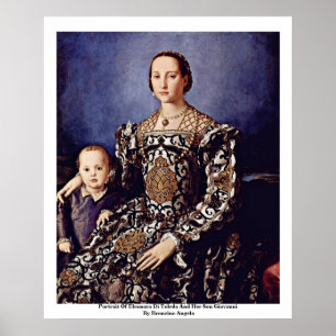Póster Retrato de Eleonora di Toledo por Bronzino Angelo