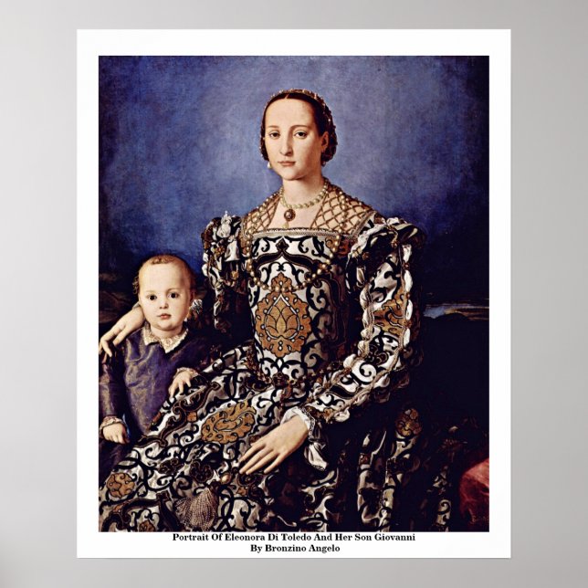 Póster Retrato De Eleonora Di Toledo Por Bronzino Angelo (Frente)