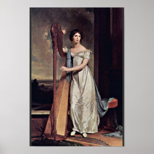 Póster Retrato de Eliza Ridgely (senhora Com Harpa)