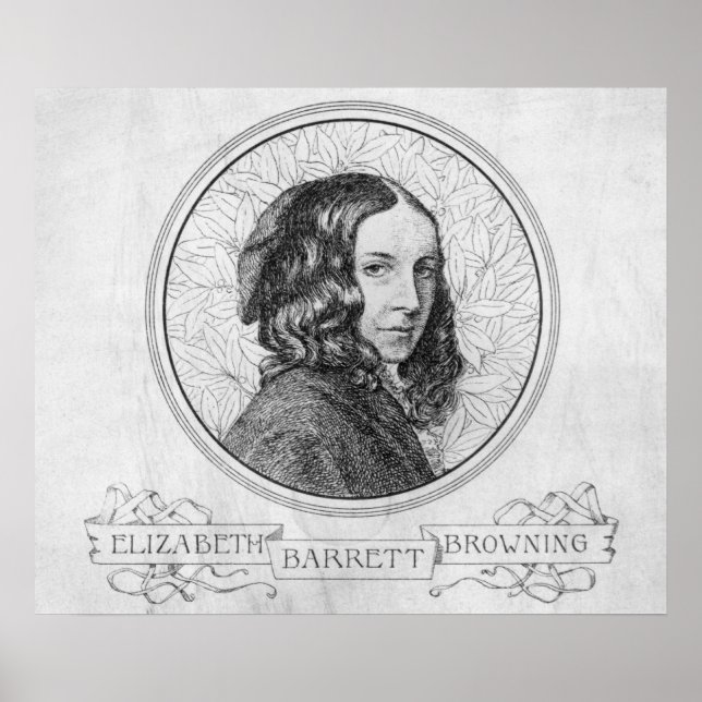 Póster Retrato de Elizabeth Barrett Browning (Frente)