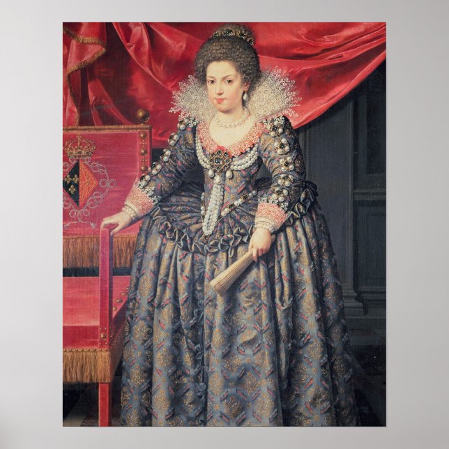 Póster Retrato de Elizabeth of France (1602-44) filha (Frente)
