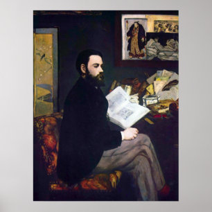 Póster Retrato de Emile Zola por Edouard Manet