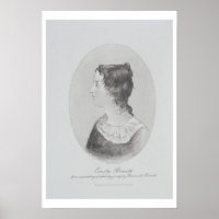 Retrato de Emily Bronte (1818-48) gravado por Wal