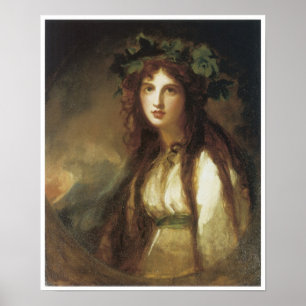 Póster Retrato de Emma, senhora Hamilton, 1786