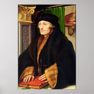 Póster Retrato de Erasmus, 1523