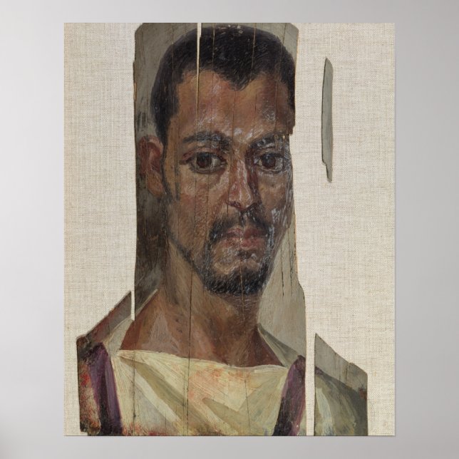 Póster Retrato de Fayum (cera encáustica sobre madeira) (Frente)