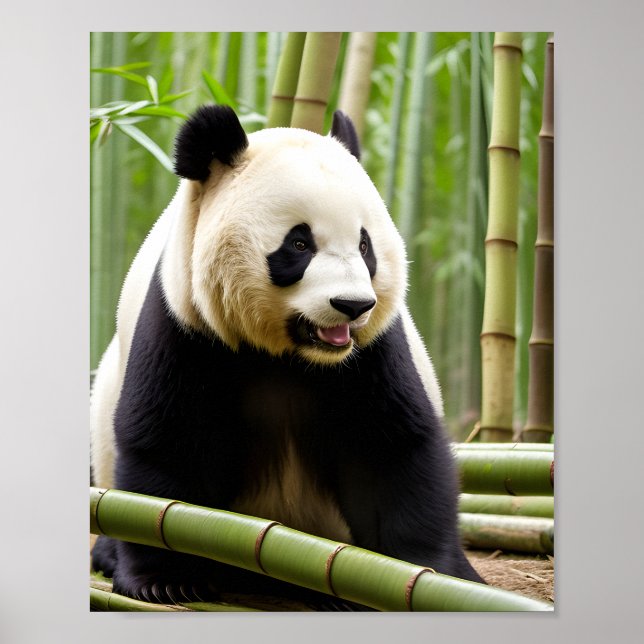 Poster Retrato de Fechamento de um Panda (Frente)