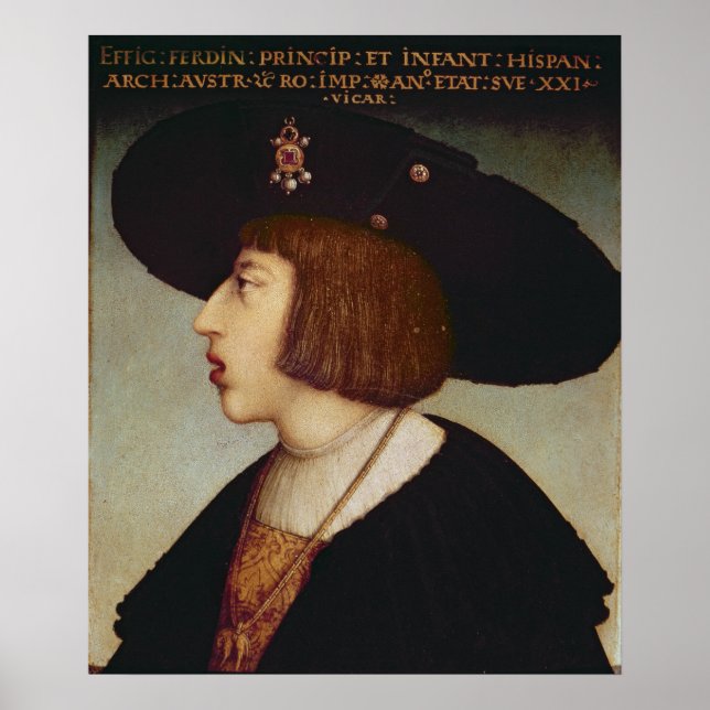 Poster Retrato de Fernando I, Santo Imperador Romano (Frente)
