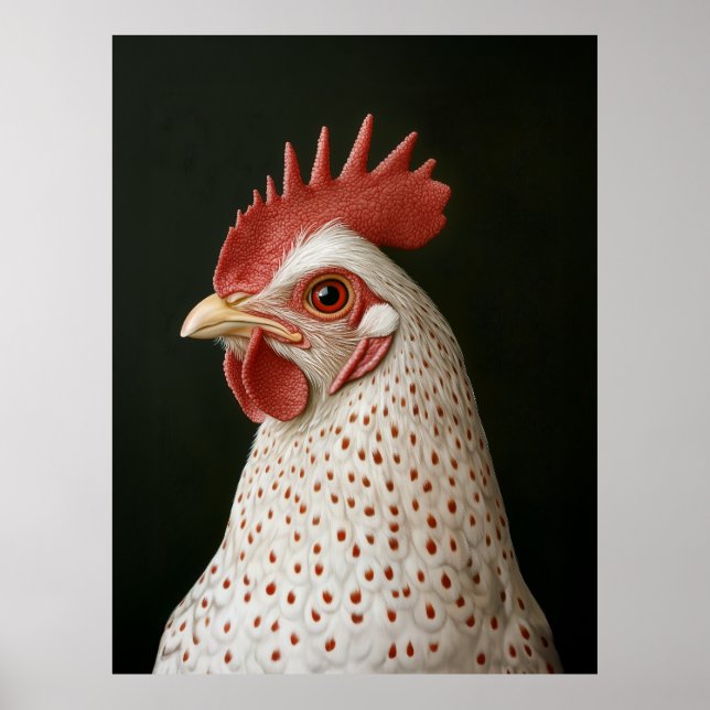 Poster Retrato de Frango Manchado (Frente)