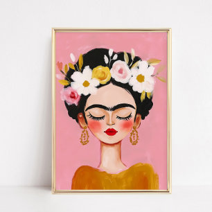 Póster retrato de Frida Kahlo