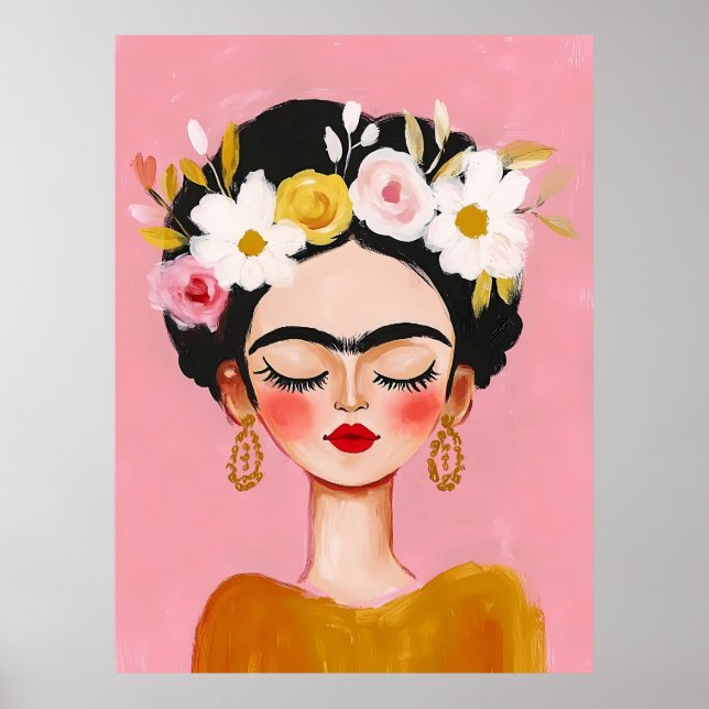 Poster retrato de Frida Kahlo (Frente)