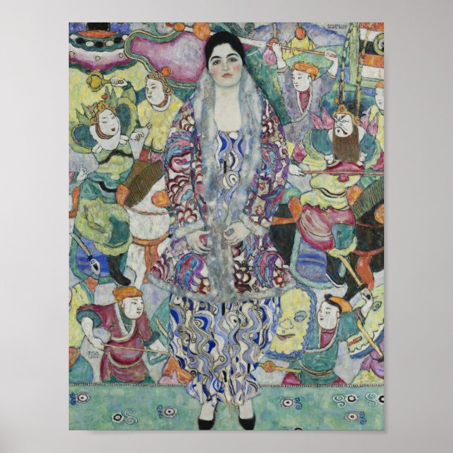 Poster Retrato de Friederike Maria Beer - Gustav Klimt (Frente)