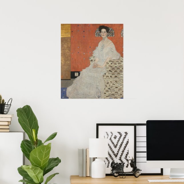 Poster Retrato de Fritza Riedler por Gustav Klimt (Escritório em casa)