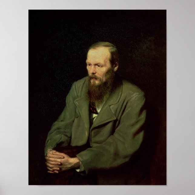 Póster Retrato de Fyodor Dostoyevsky 1872 (Frente)