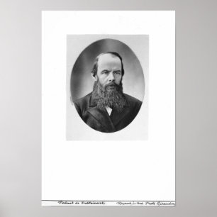 Poster Retrato de Fyodor Mikhailovich Dostoyevsky