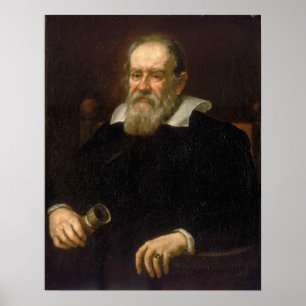 Póster Retrato de Galileo Galilei por Justus Sustermans
