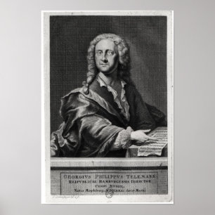 Póster Retrato de Georg Philipp Telemann