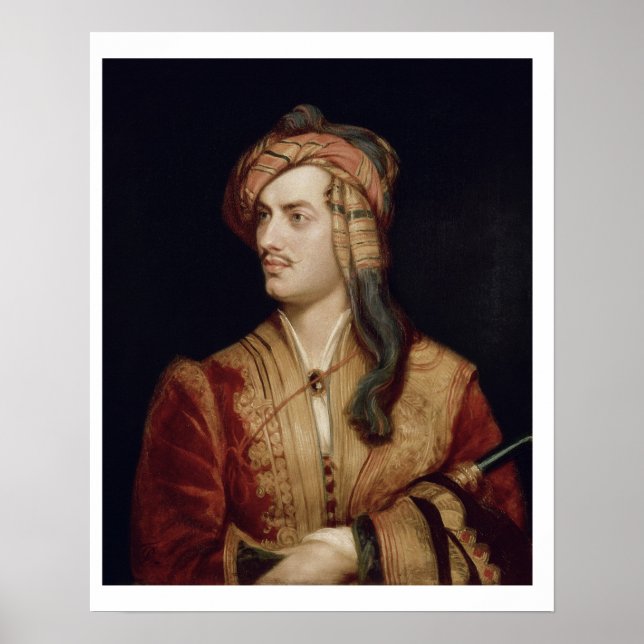 Poster Retrato de George Gordon (1788-1824) 6 Baron By (Frente)