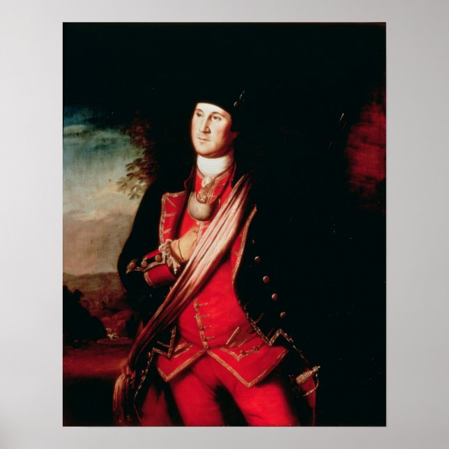 Póster Retrato de George Washington 1772 (Frente)