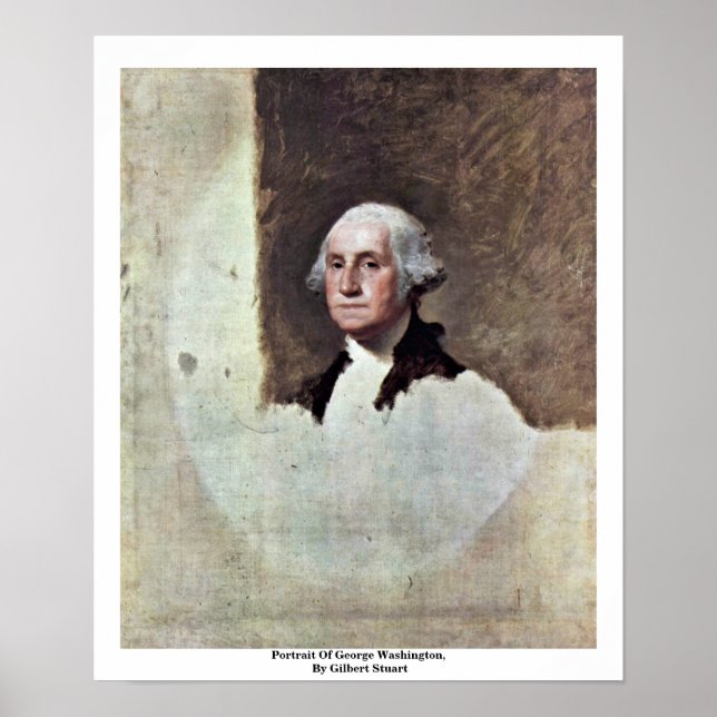Póster Retrato De George Washington, Por Gilbert Stuart (Frente)