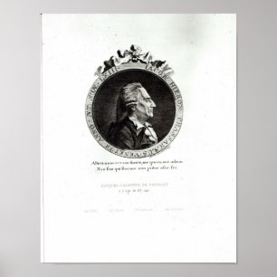 Poster Retrato de Giacomo Casanova, idade 63 do medalhão