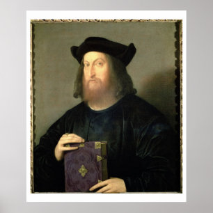 Póster Retrato de Gian Giorgio Trissino (1478-1550) (óle