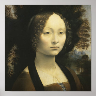 Póster Retrato de Ginevra de Benci, 1476