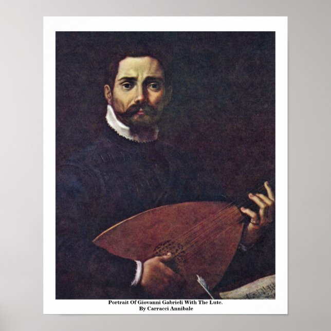 Poster Retrato De Giovanni Gabrieli Com A Luta (Frente)