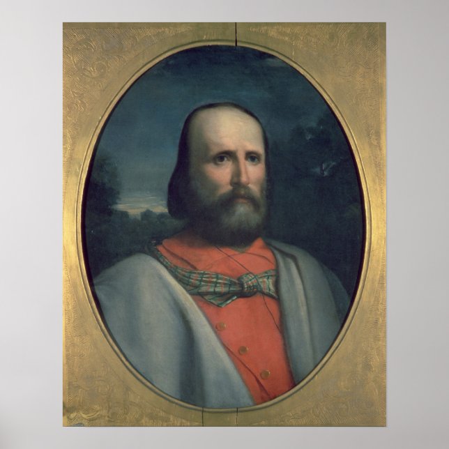 Poster Retrato de Giuseppe Garibaldi 2 (Frente)