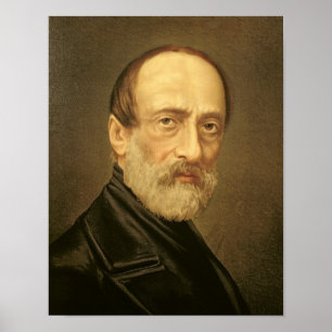 Póster Retrato de Giuseppe Mazzini