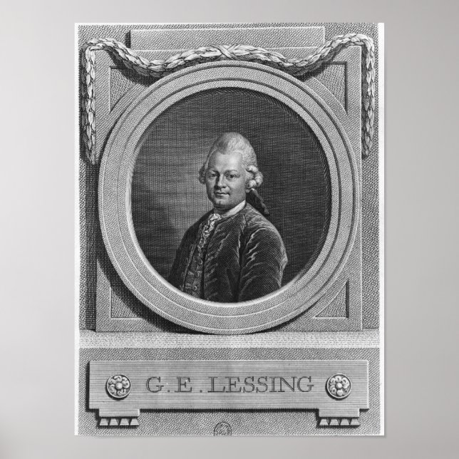Póster Retrato de Gotthold Ephraim Lessing (Frente)