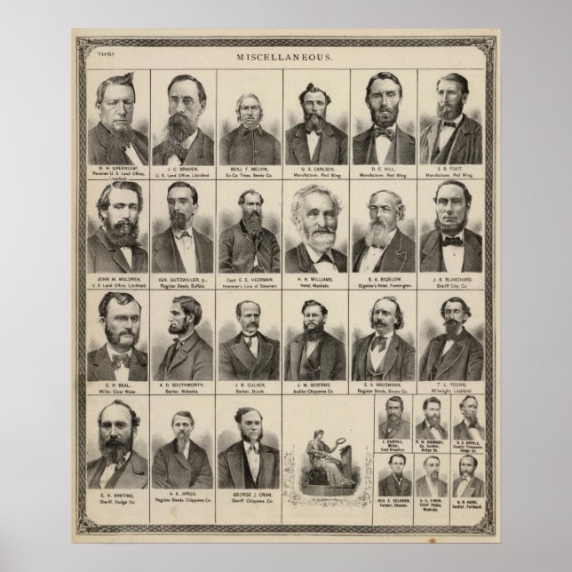 Póster Retrato de Greenleaf, Minnesota (Frente)