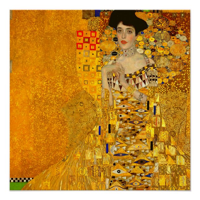 Póster Retrato de Gustav Klimt de Adele Bloch-Bauer I (Frente)