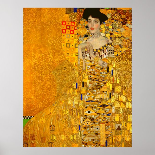 Poster Retrato de Gustav Klimt de Adele Bloch-Bauer I (Frente)