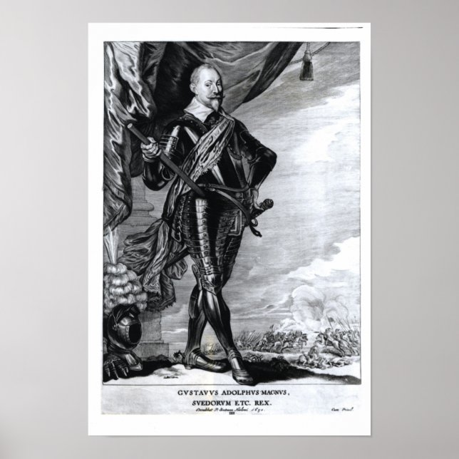 Poster Retrato de Gustavus Adolphus o Excelente (Frente)