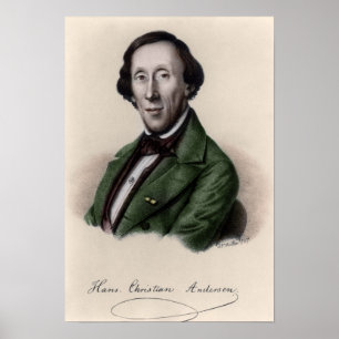 Póster Retrato de Hans Christian Andersen 2