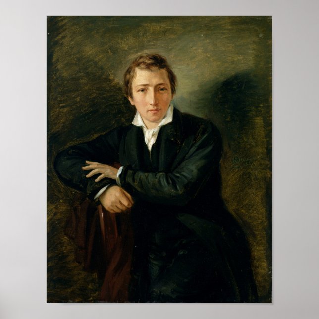 Poster Retrato de Heinrich Heine 1831 (Frente)