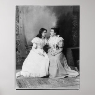 Póster Retrato de Helen Keller e de Anne Sullivan