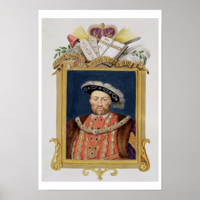 Póster Retrato de Henrique VIII (1491-1547) como Defensor (Frente)