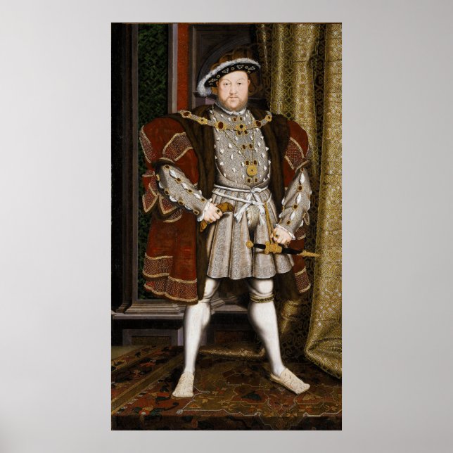Póster Retrato de Henrique VIII por Hans Holbein, o Jovem (Frente)